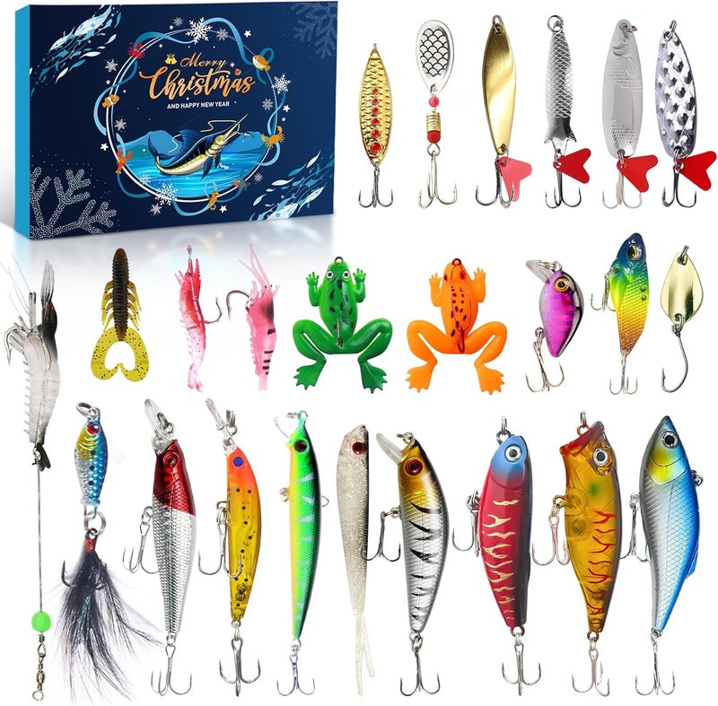 safoezy Fishing Advent Calendar 2024 - 24 Days of Fishing Lures - Image 1